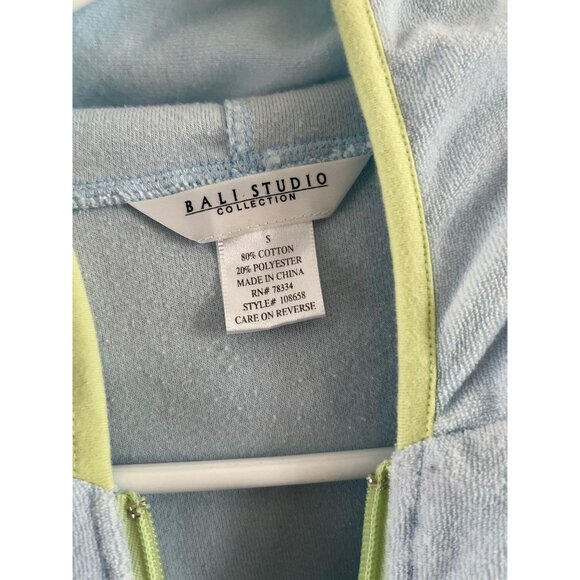 Vtg Bali Studio Collection 2 Piece Jacket With Hood & Matching Lounge Pants S - Picture 4 of 10